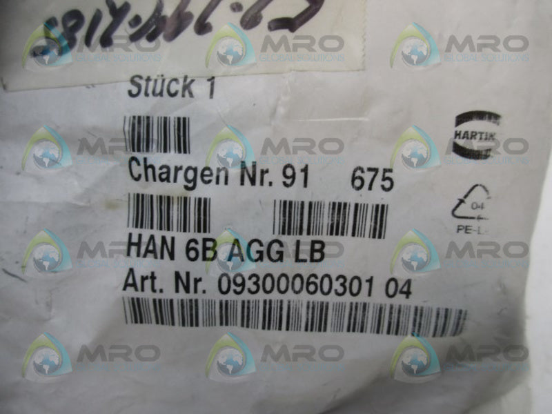 HARTING HAN6BAGGLB PANEL MOUNT HOUSING  NSMP