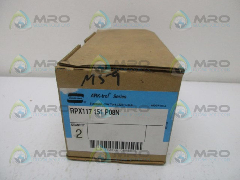 CROUSE HINDS RPX117151P08N (PKG OF 2) NSMP