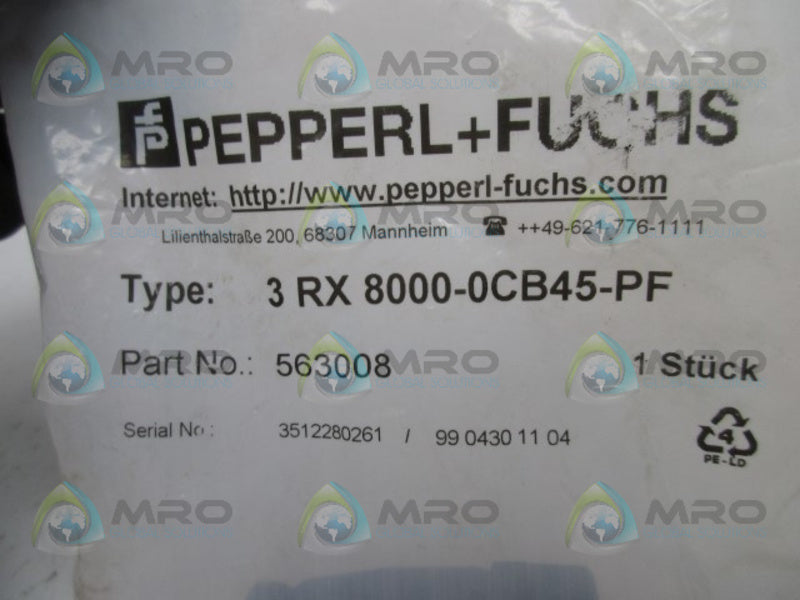 PEPPERL & FUCHS 3RX8000-0CB45-PF CONNECTOR  NSMP
