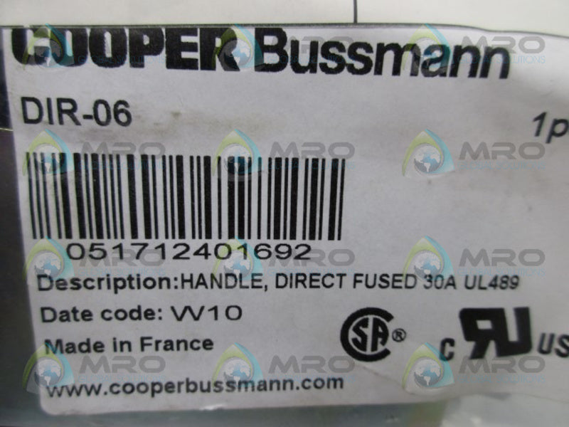 BUSSMANN DIR-06 HANDLE DIRECT MOUNT 30J * NEW IN FACTORY BAG *
