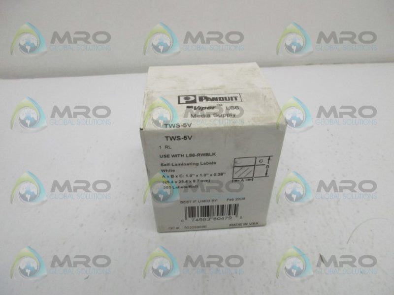 PANDUIT TWS-5V SELF LAMINATING LABELS  NSFS