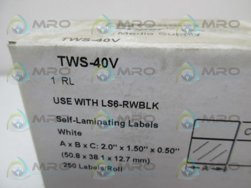 PANDUIT TWS-40V SELF LAMINATING LABELS  NSFS