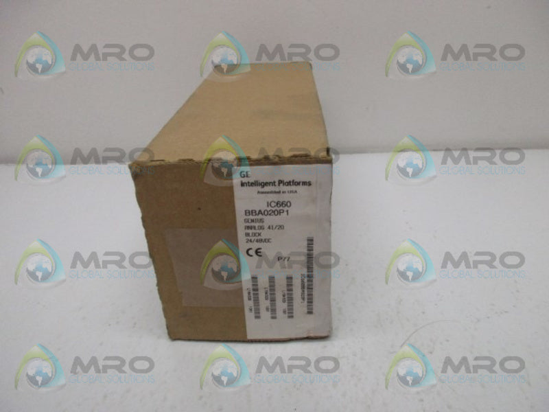 GE FANUC IC660BBA020P1 GENIUS ANALOG BLOCK * FACTORY SEALED *