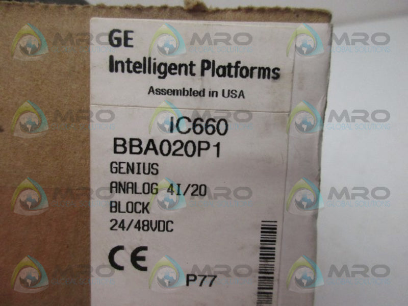 GE FANUC IC660BBA020P1 GENIUS ANALOG BLOCK * FACTORY SEALED *