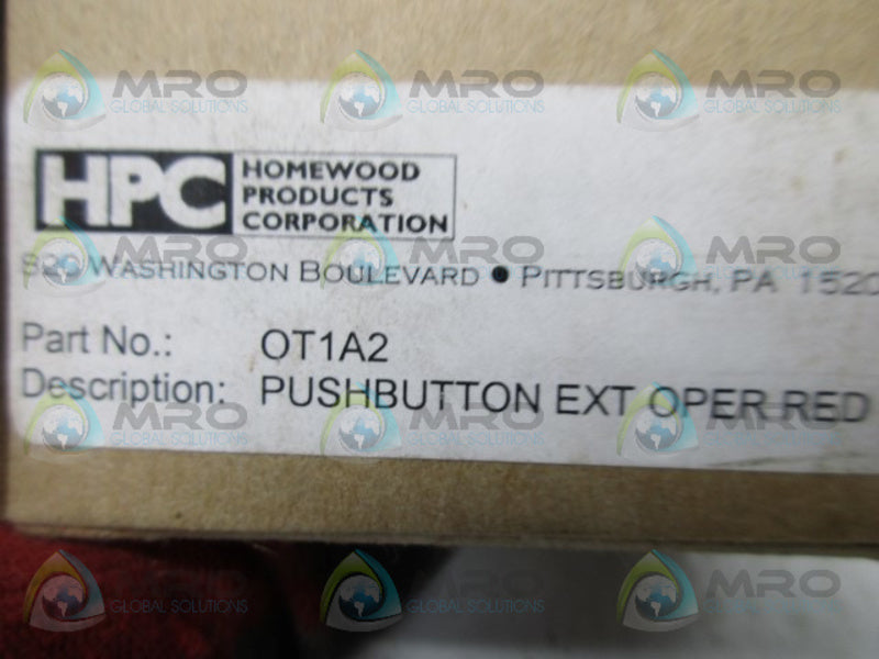 HPC OT1A2 PUSHBUTTON EXT OPERATOR RED  NSMP