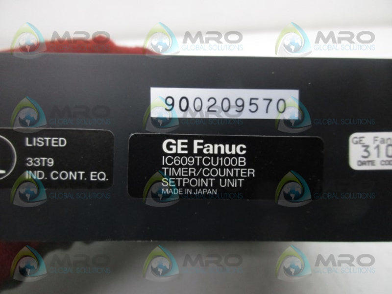 GE FANUC IC609TCU100B TIMER/COUNTER SETPOINT UNIT  NSNP