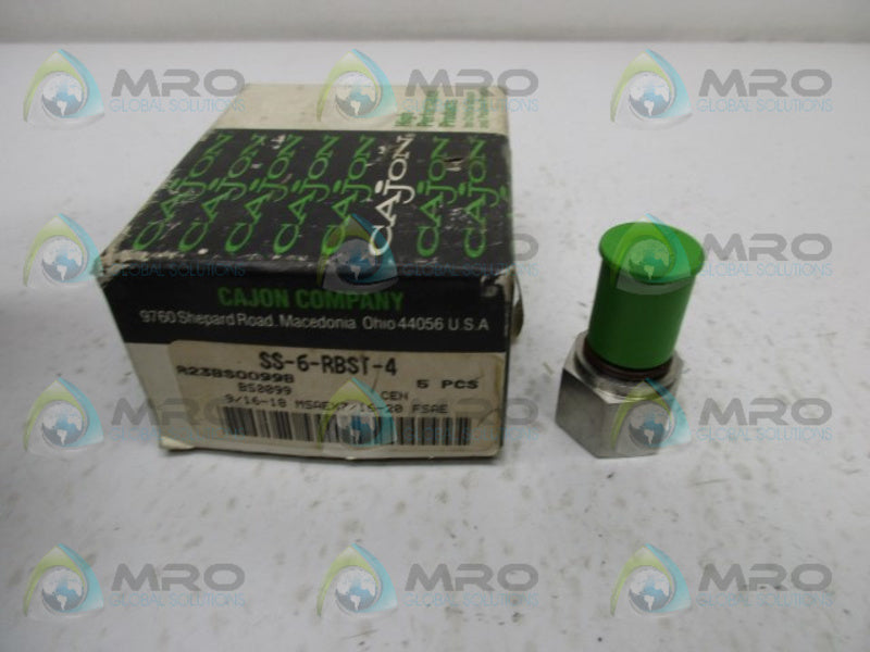 CAJON SS-6-RBST-4 STAINLESS STEEL PIPE FITTING (IN BOX)  NSNP