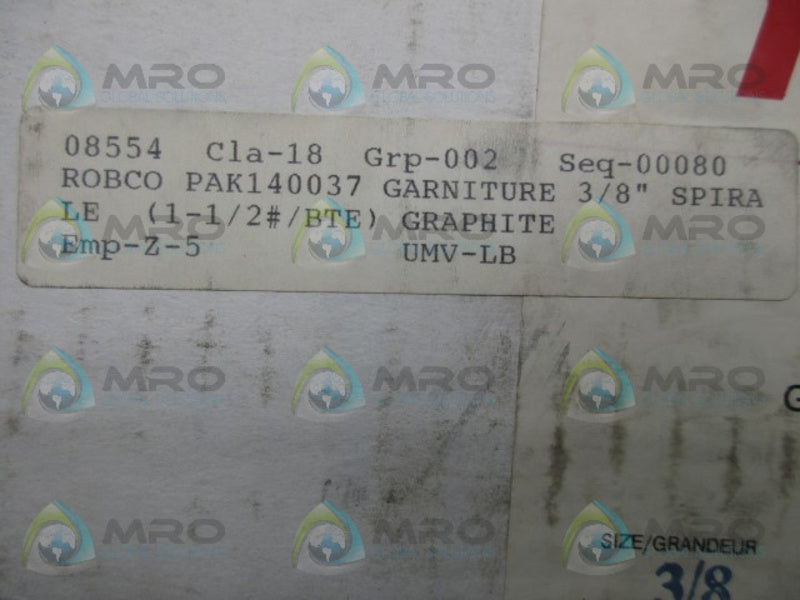 ROBCO 140 GARNITURE 3/8" SOFT GASKET  NSMP