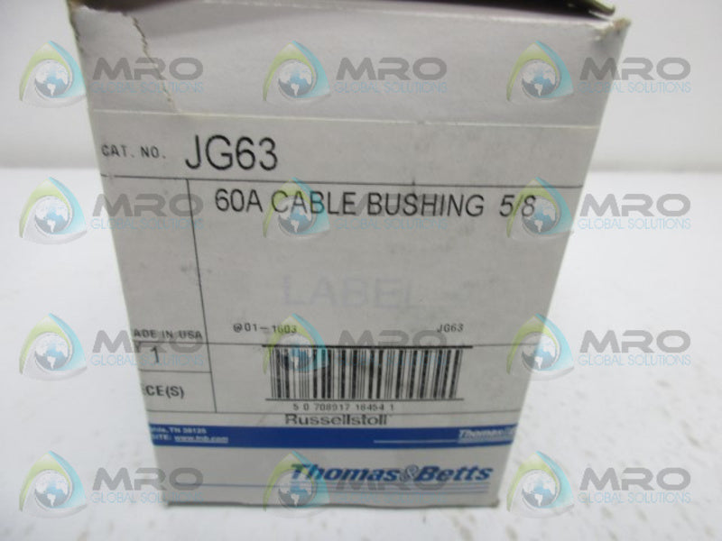 THOMAS & BETTS JG63 60A CABLE BUSHING 5/8"  NSMP