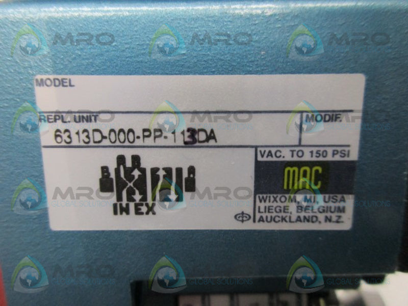 MAC 6313D-000-PP-113DA SOLENOID VALVE  NSMP