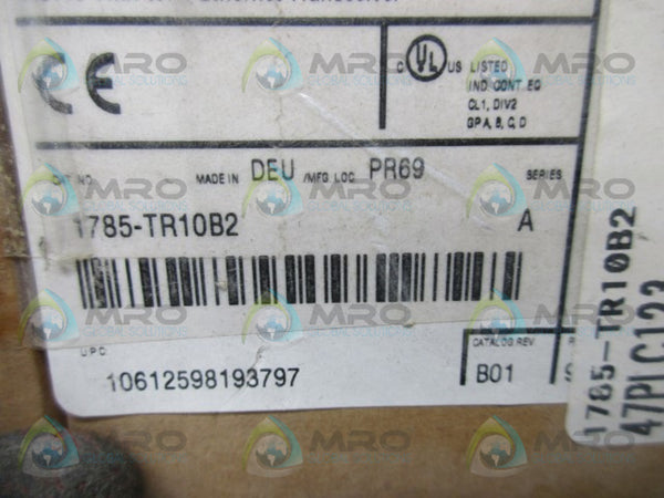 ALLEN BRADLEY 1785-TR10B2 SER. A AUI TO THIN WIRE ENET TRA  NSFS