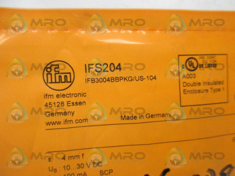 IFM EFECTOR IFS204 INDUCTIVE PROXIMITY SENSOR * NEW IN FACTORY BAG *