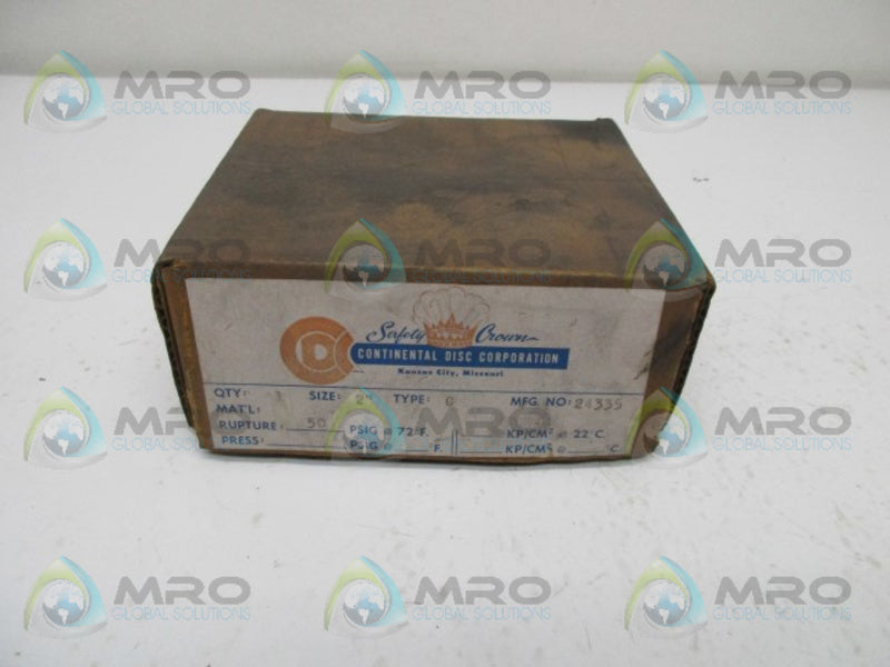 CONTIENTAL DISC TYPE G 24335 #PART  NSMP