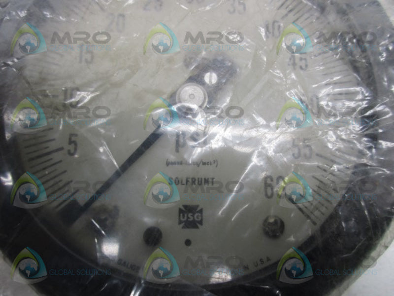USG SOLFRUNT 1X666 PRESSURE GAUGE 0-60PSI  NSMP