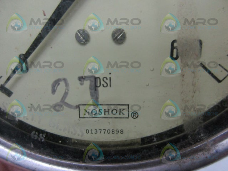 NOSHOK 013770898 PRESSURE GAUGE  UNMP
