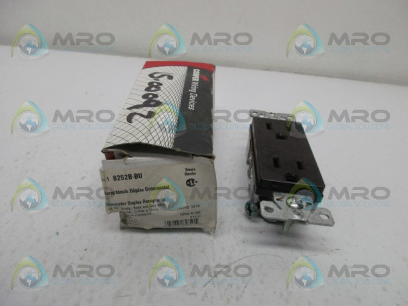 COOPER 6252B-BU DECORATOR DUPLEX RECEPTACLE  NSMP