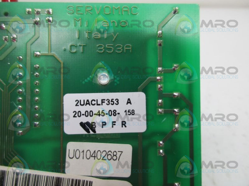 SERVOMAC 2UACLF353 MODULE INDICATOR CARD  UNMP