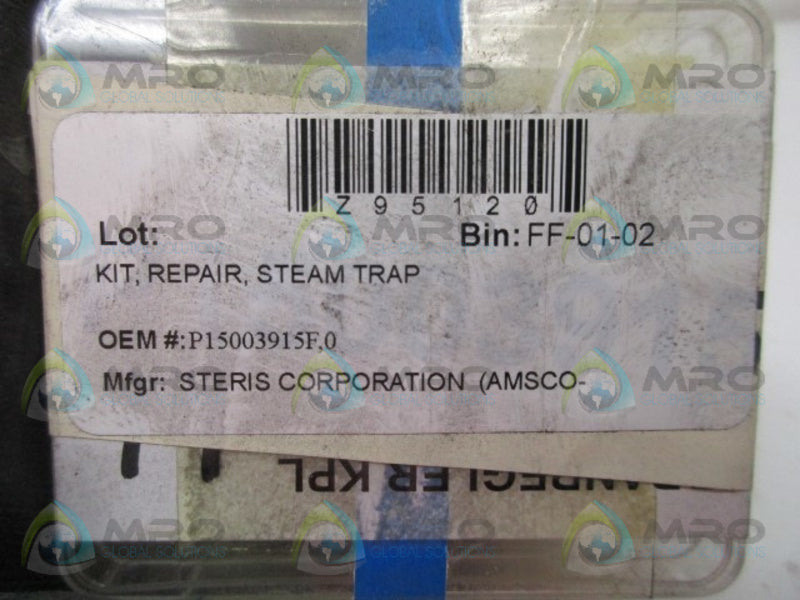 STERIS P15003915F,0 STEAM TRAP REPAIR KIT * NEW IN ORIGINAL PACKAGE *