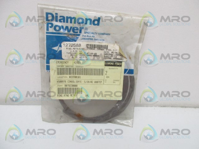 DIAMOND POWER 1272588 RETAINING RING (PK OF 2)  NSMP