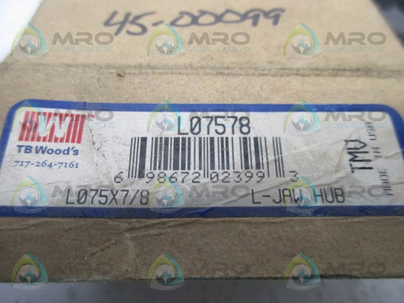 TB WOODS L07578 L-JAW HUB  NSMP