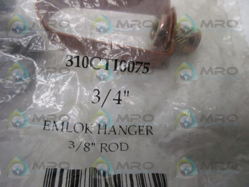 INDUSTRIAL MRO 310CTI0075 EMLOCK HANGER 3/8" ROD * NEW IN FACTORY BAG *