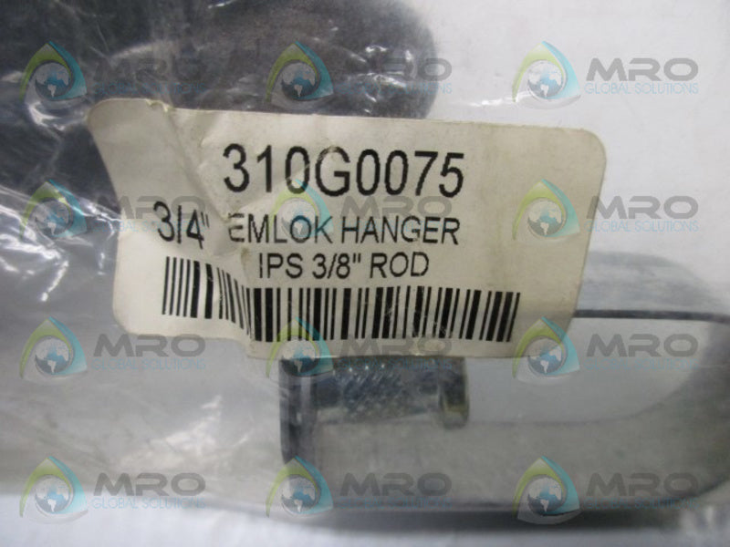 INDUSTRIAL MRO 310G0075 EMLOK HANGER 3/8" ROD * NEW IN FACTORY BAG *