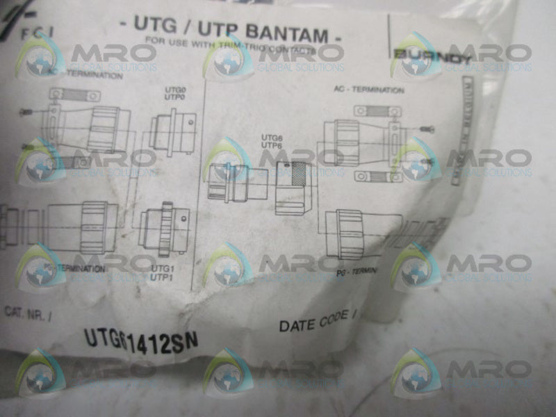 BRUNDY UTG61412SN CIRCULAR CONNECTOR RECEPTACLE  NSNP IN BAG