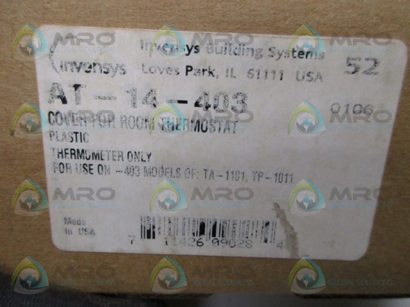 INVENSYS AT-14-403 COVER FOR ROOM THERMOSTAT  NSMP