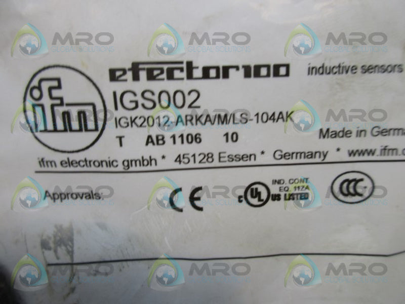 IFM EFECTOR IGS002 INDUCTIVE SENSOR * NEW IN FACTORY BAG *