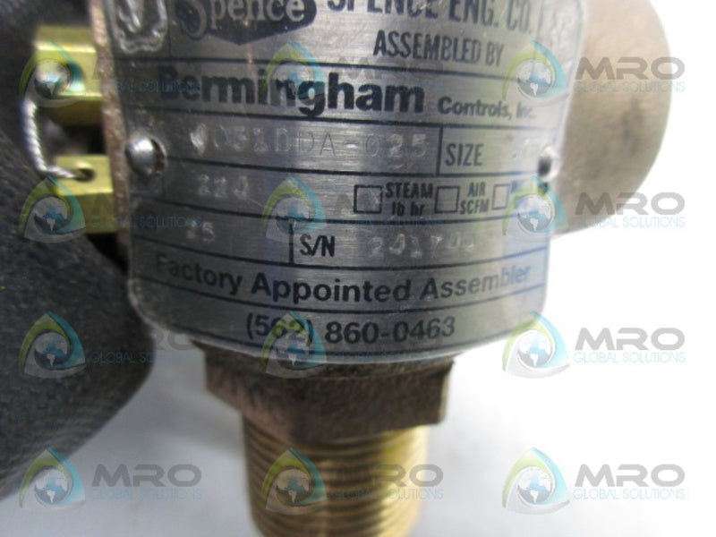 SPENCE 0031DDA-025 SAFETY RELIEF VALVE .75"  UNMP