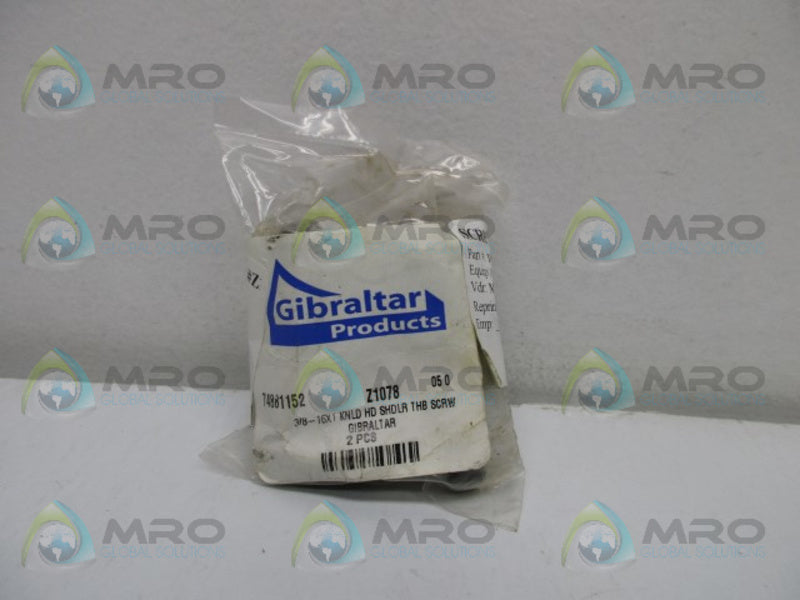 GIBRALTAR 74881152 STEEL THREAD KNURLED HEAD (PKG OF 2)  NSMP