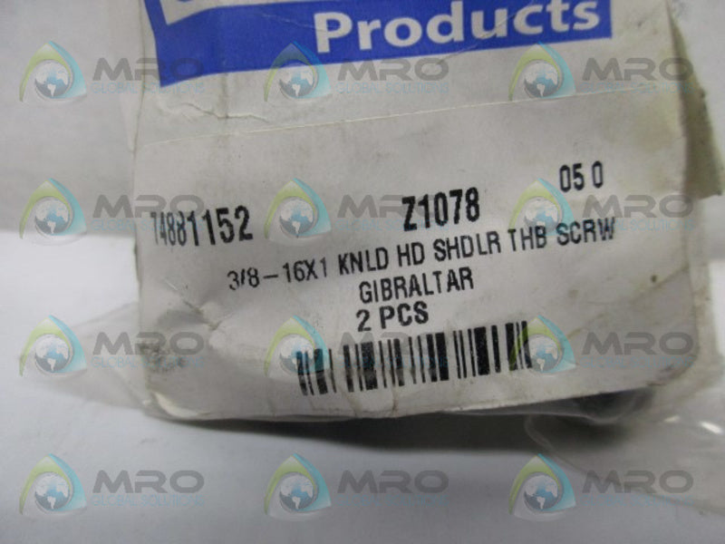 GIBRALTAR 74881152 STEEL THREAD KNURLED HEAD (PKG OF 2)  NSMP