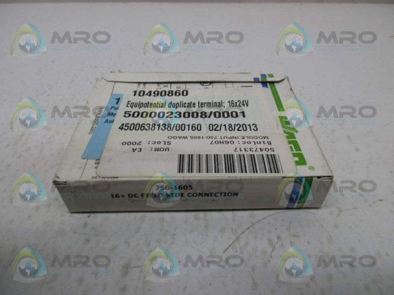 WAGO 750-1605 FIELD SIDE CONNECTION MODULE  NSMP