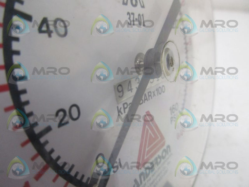 ANDERSON KPA=BARX100 PRESSURE GAUGE 160PSI  UNMP