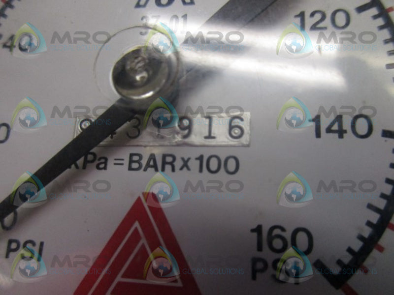 ANDERSON KPA=BARX100 PRESSURE GAUGE 160PSI  UNMP