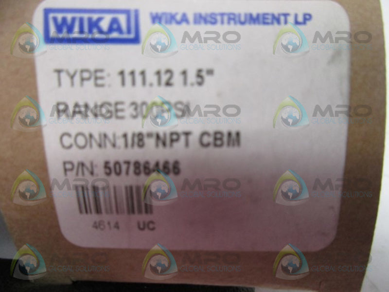 WIKA 50786466 PRESSURE GAUGE 300PSI  NSMP