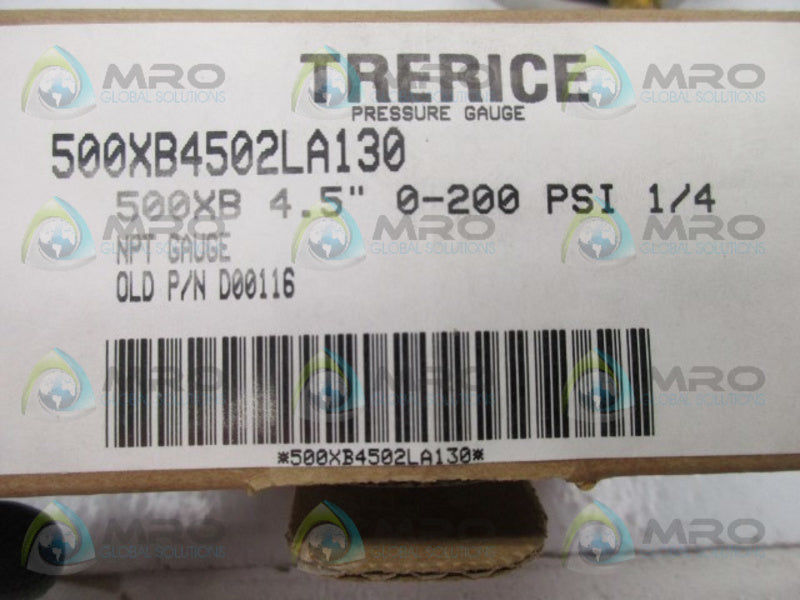 TRERICE 500XB4502LA130 PRESSURE GAUGE  NSMP