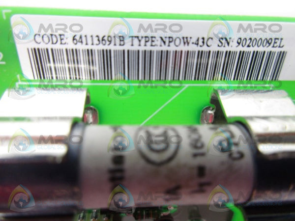 ABB NPOW-43C POWER SUPPLY BOARD  NSMP