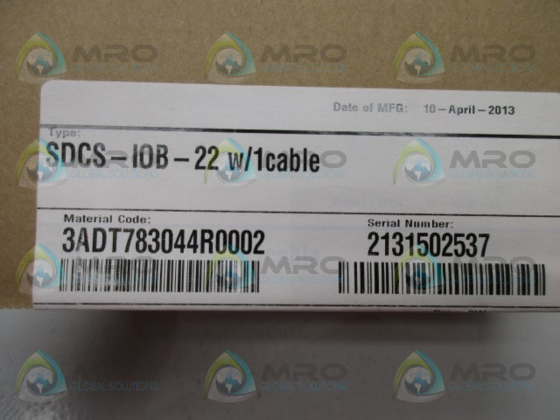 ABB SDCS-IOB-22W/1CABLE DCS800 EXTERNAL ISOLATED DIGITAL I/O * FACTORY SEALED *