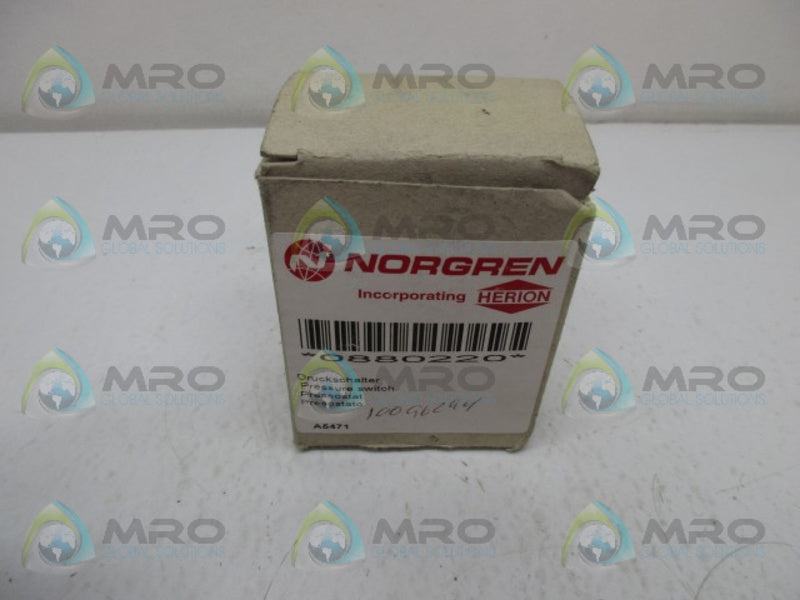 NORGREN 0880220 PRESSURE SWITCH 230V 3-30PSI  UNMP