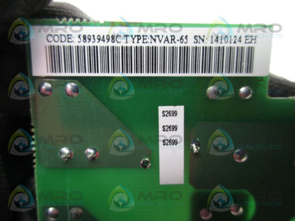 ABB NVAR-65 VARISTOR BOARD  NSMP