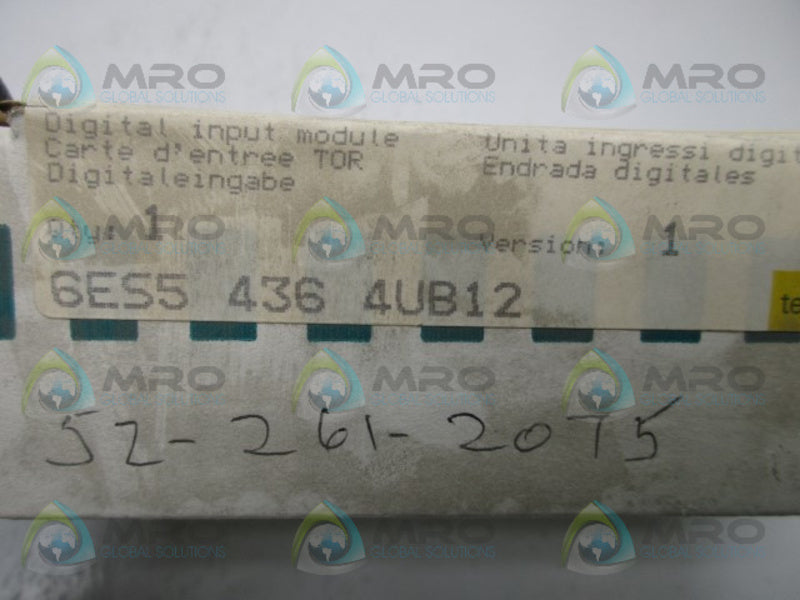 SIEMENS SIMATIC S5 6ES5-436-4UB12 DIGITAL INPUT MODULE  NSFS