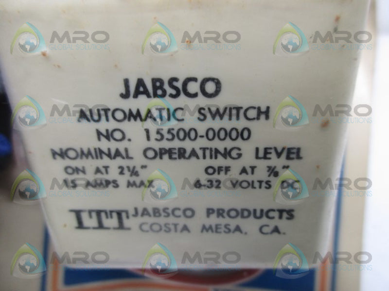 JABSCO 15500-0000 AUTOMATIC SWITCH * NEW IN ORIGINAL PACKAGE *