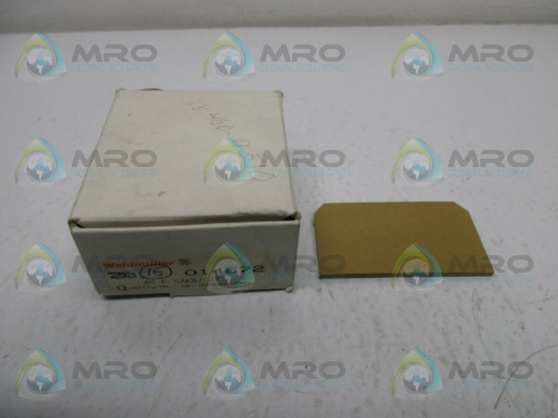 WEIDMULLER 014672 END PLATE (IN BOX)  NSNP