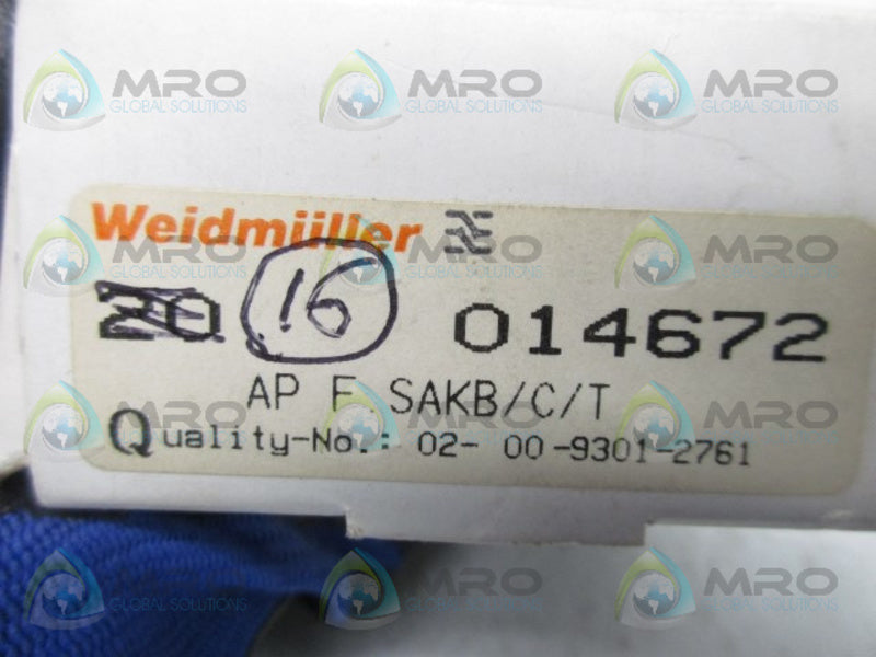 WEIDMULLER 014672 END PLATE (IN BOX)  NSNP