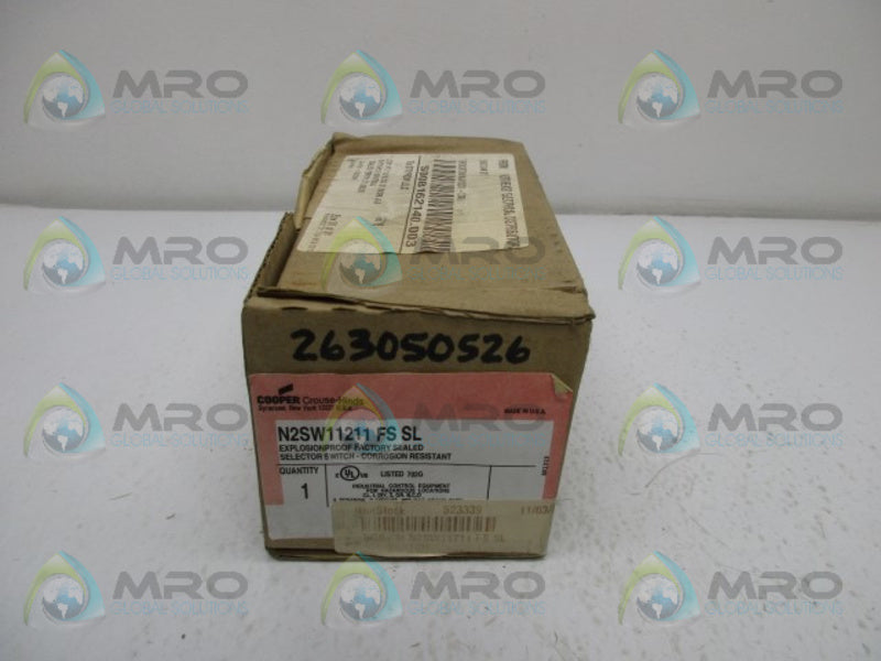 COOPER N2SW11211FSSL SELECTOR SWITCH  NSMP