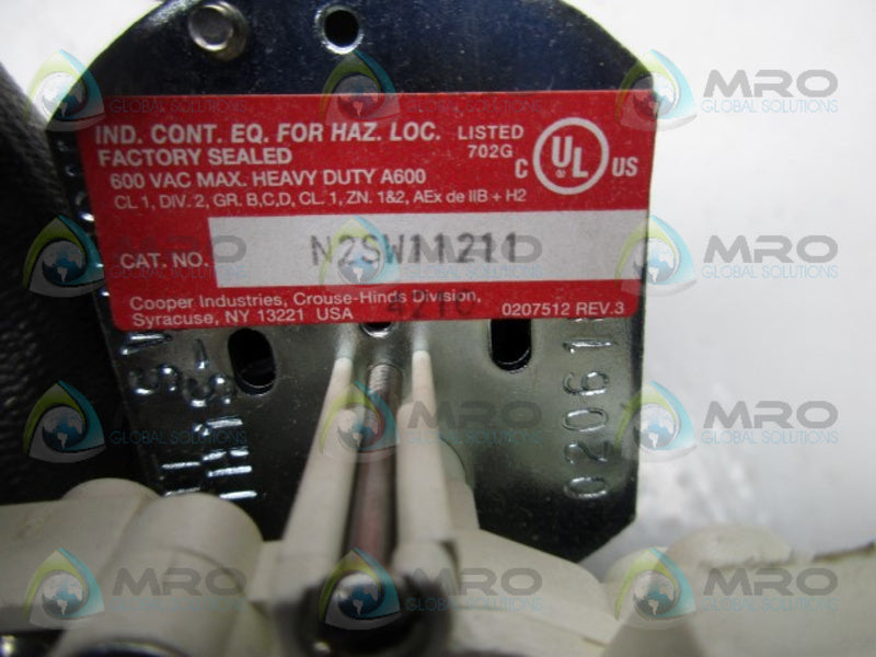 COOPER N2SW11211FSSL SELECTOR SWITCH  NSMP