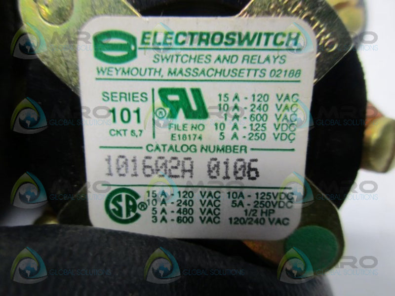 ELECTROSWITCH 101602A ROTARY SWITCH  NSMP