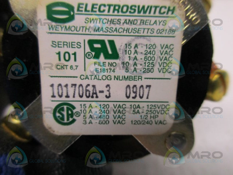 ELECTROSWITCH 101706A-3 ROTARY SWITCH  NSMP