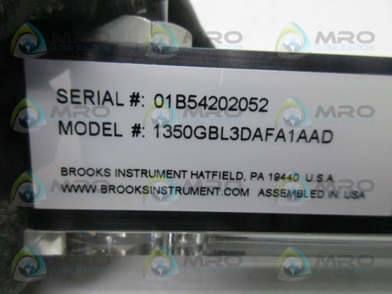 BROOKS 1350GBL3DAFA1AAD FLOW METER  NSMP